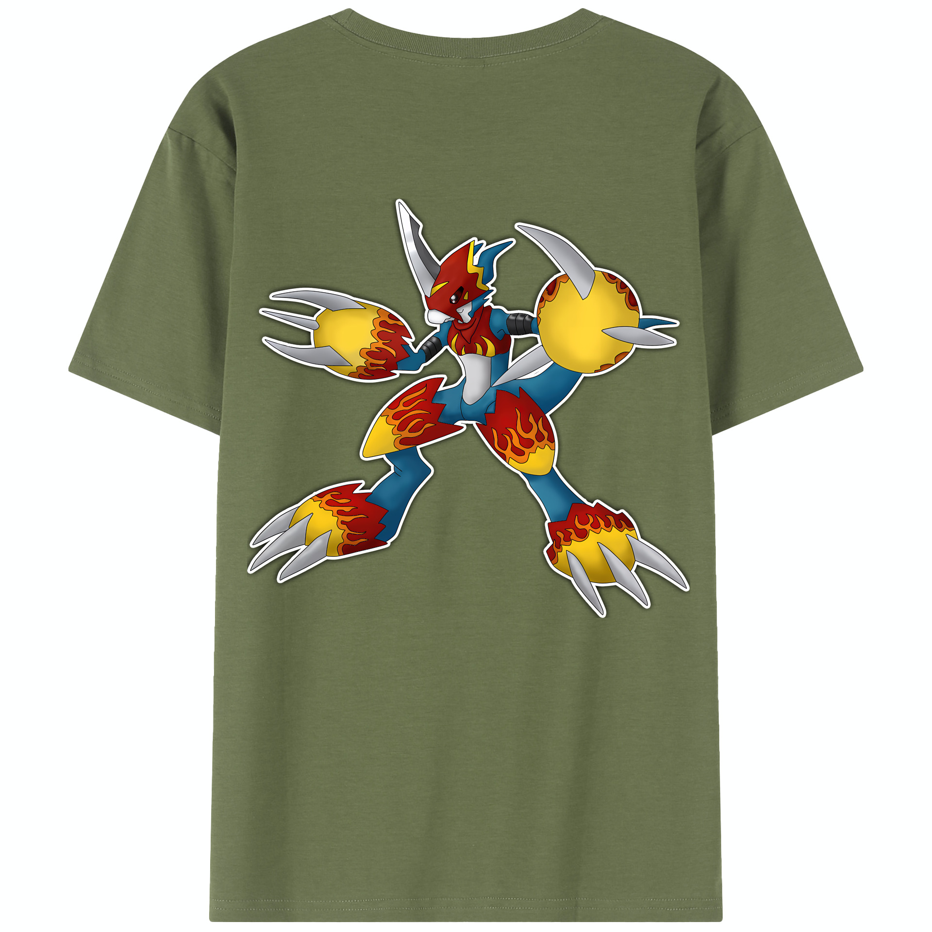 （画像用） Digimon デジタルモンスター/デジモン 綿100％半袖Tシャツ（背面プリント）